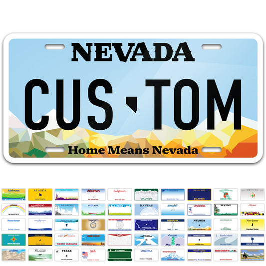 Custom State License Plate