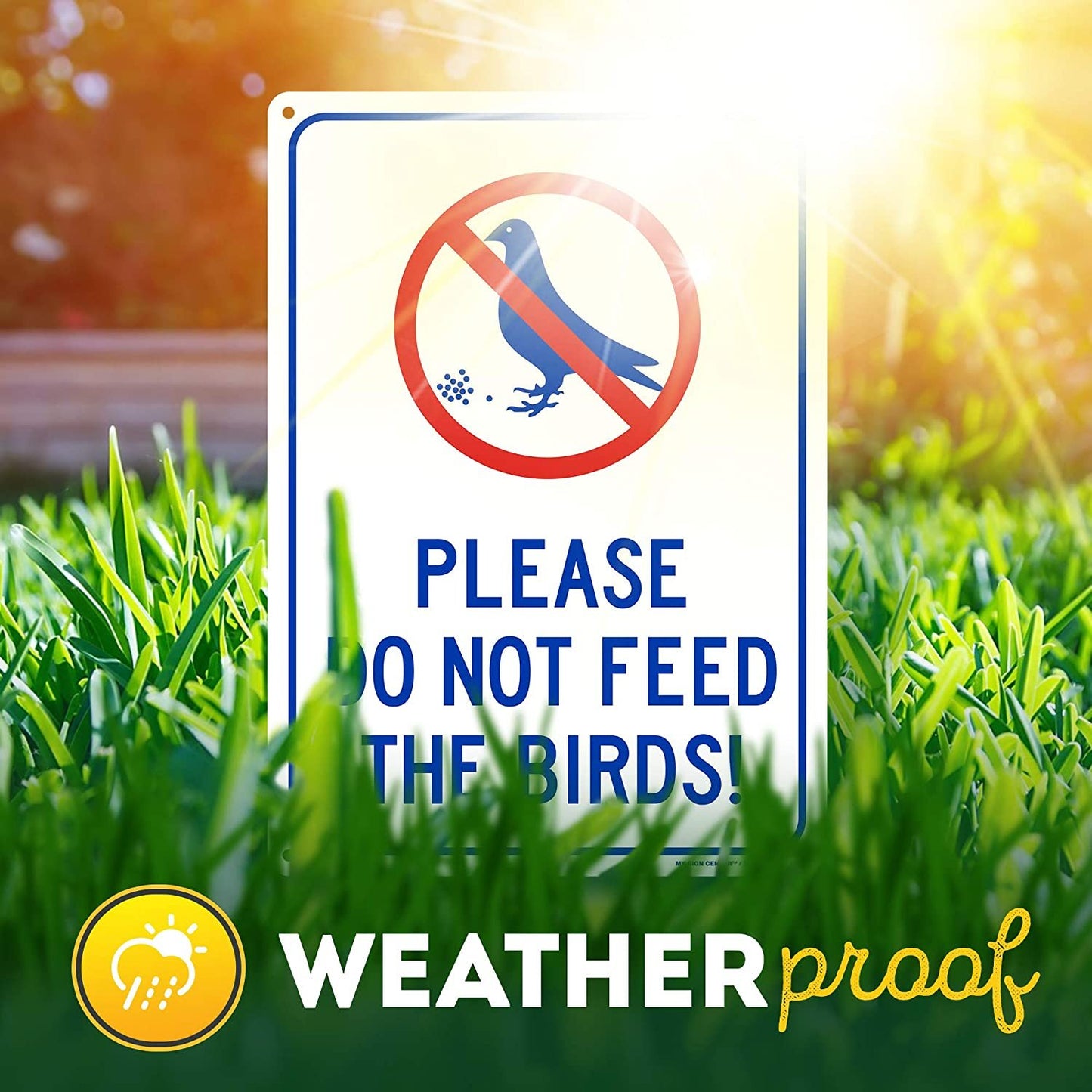 Please Do Not Feed Bird Sign