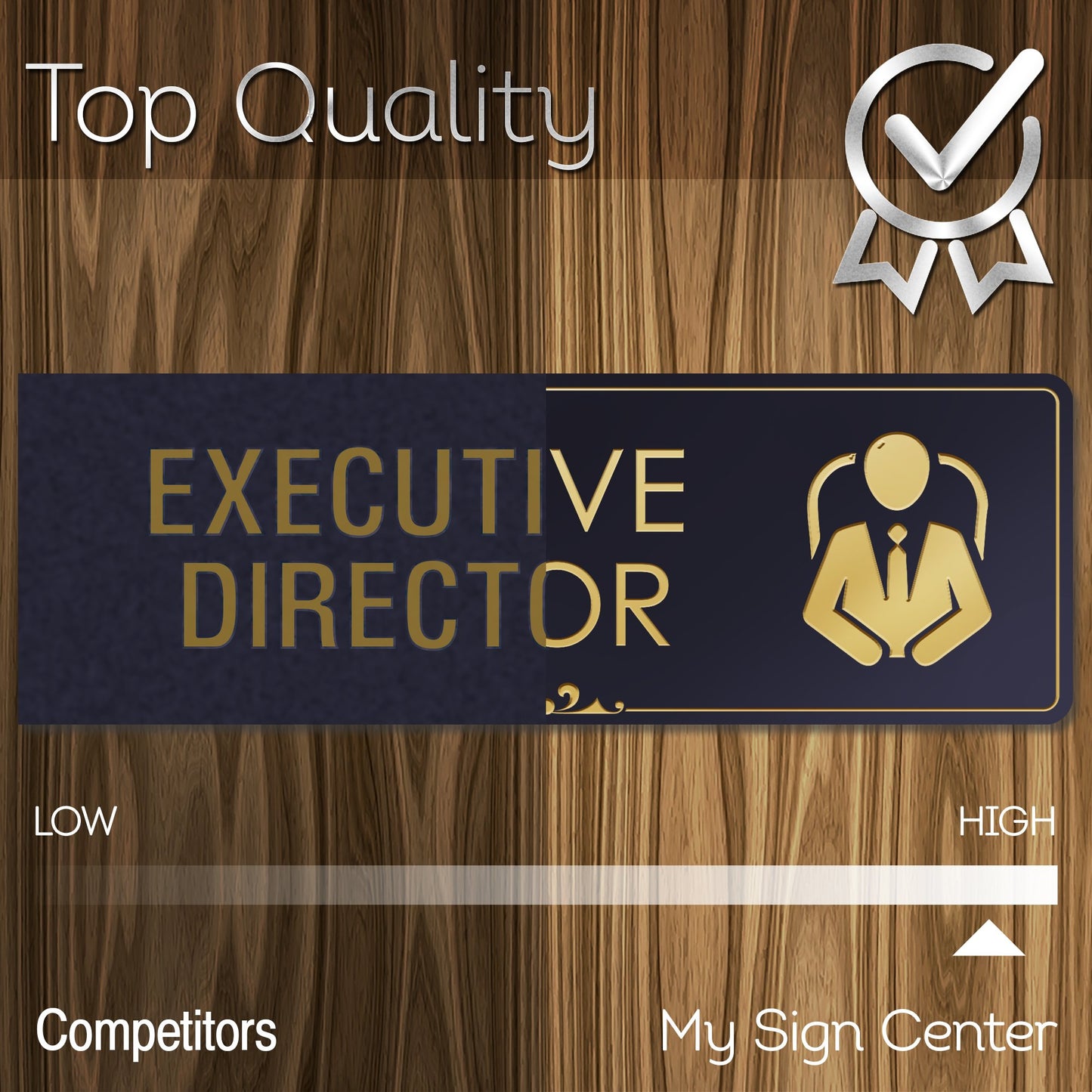 Executive Director Office Door Sign Name Plates for Desks