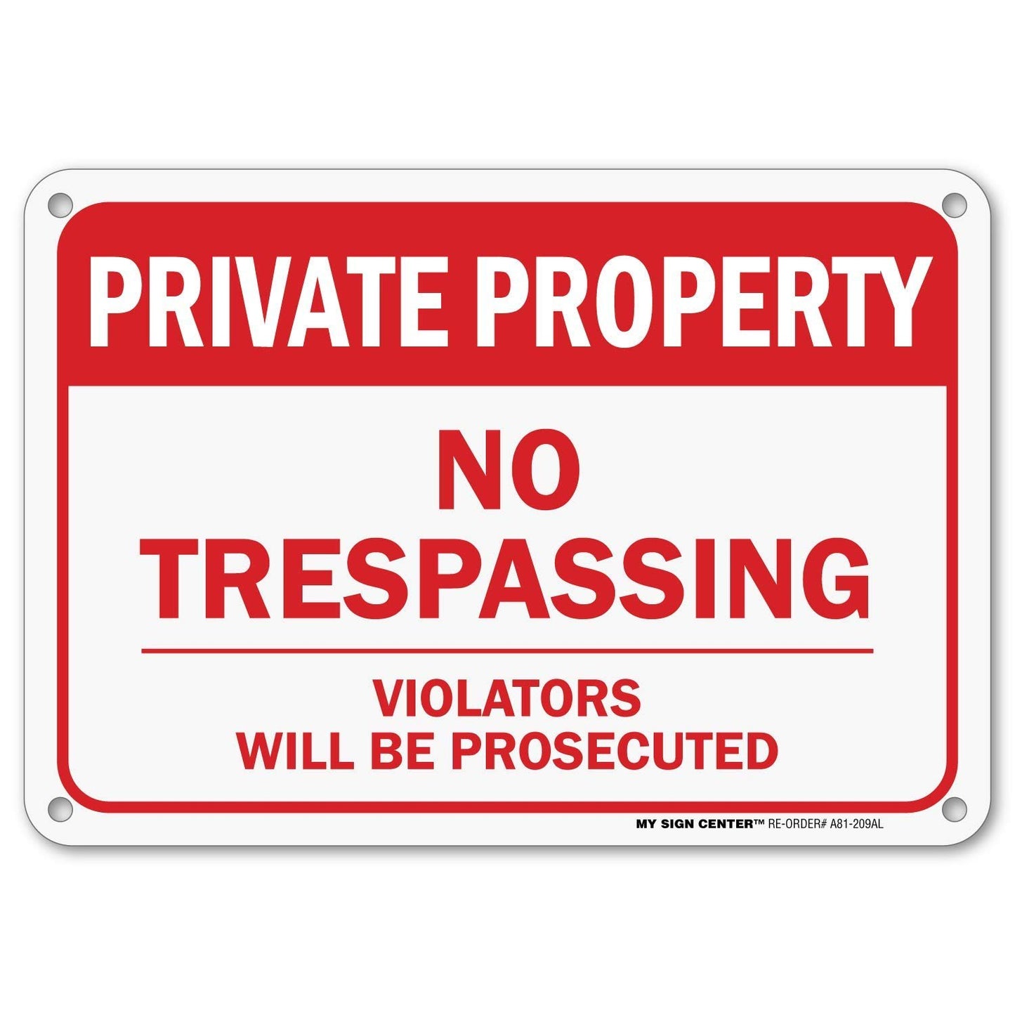Private Property No Trespassing Sign 4