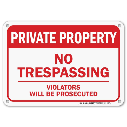 Private Property No Trespassing Sign 4