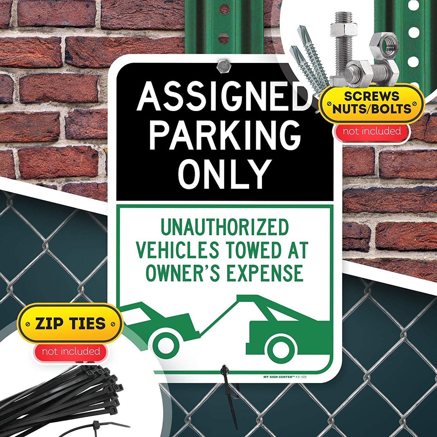 Assigned Parking Only Unauthorized Vehicles Will Be Towed Sign