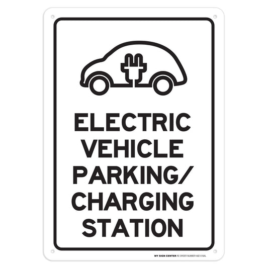 Electric Vehicle Parking Charging Station Rectangular Sign by My Sign Center