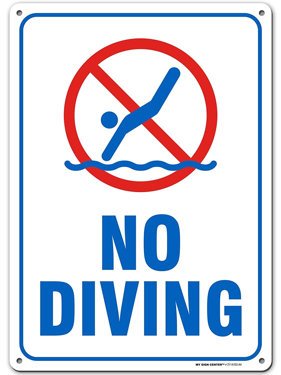 No Diving, Swimming Pool Rules Sign