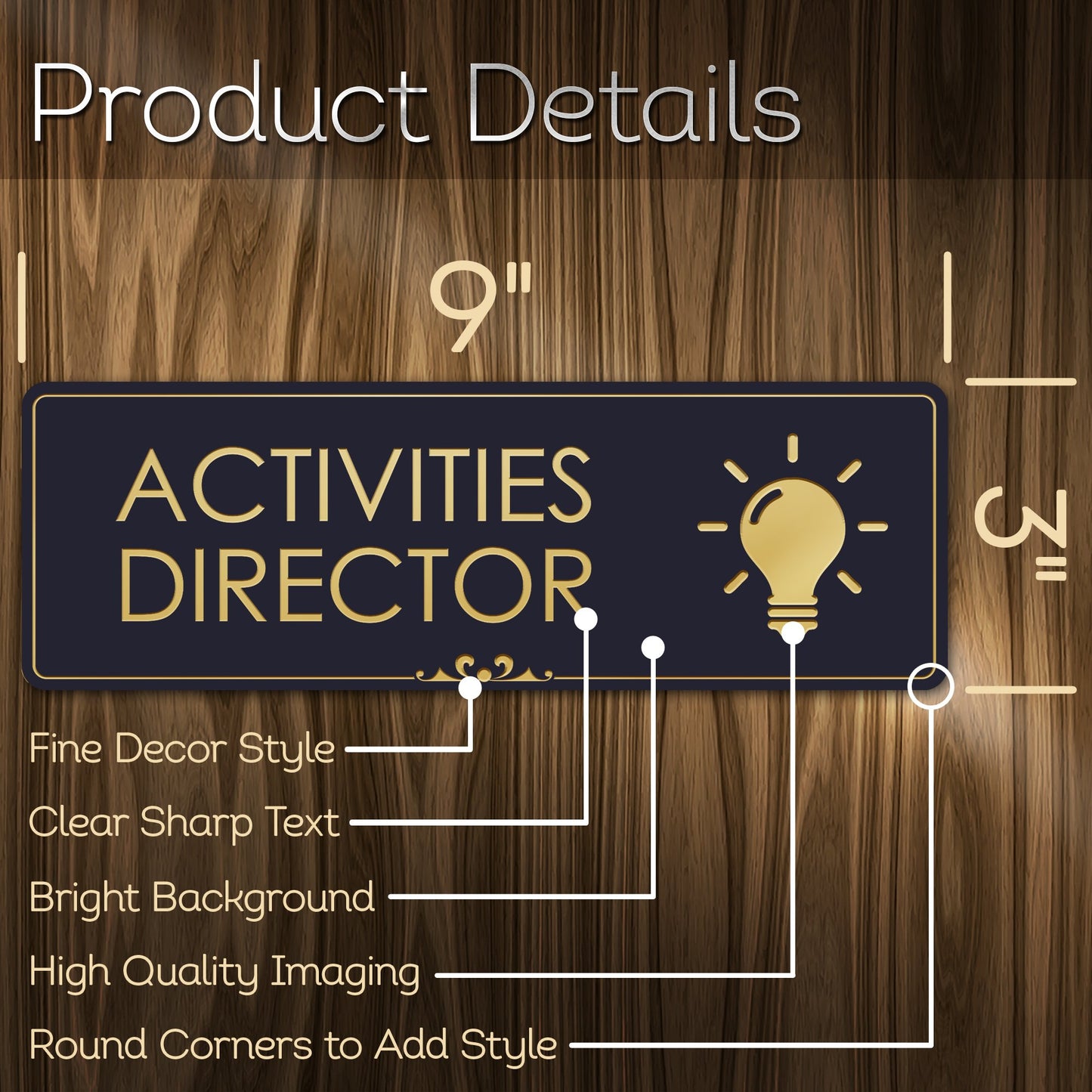 Activities Director Sign Funny Desk Gifts Sign