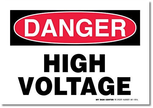 Danger High Voltage Decal Sign