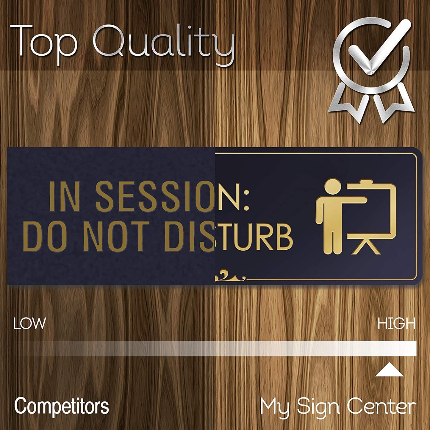 in Session Do Not Disturb - Laser Engraved Sign