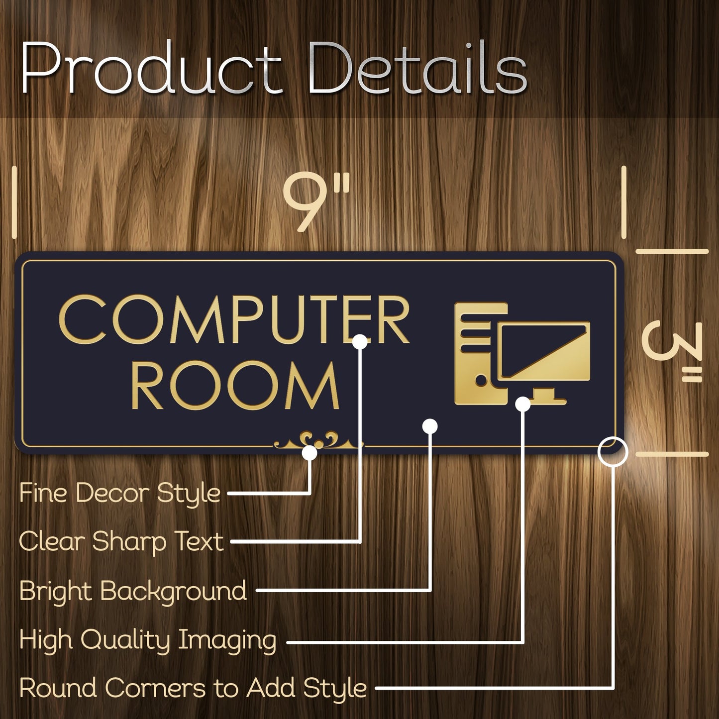 Computer Room Sign for Office/Workplace Storage