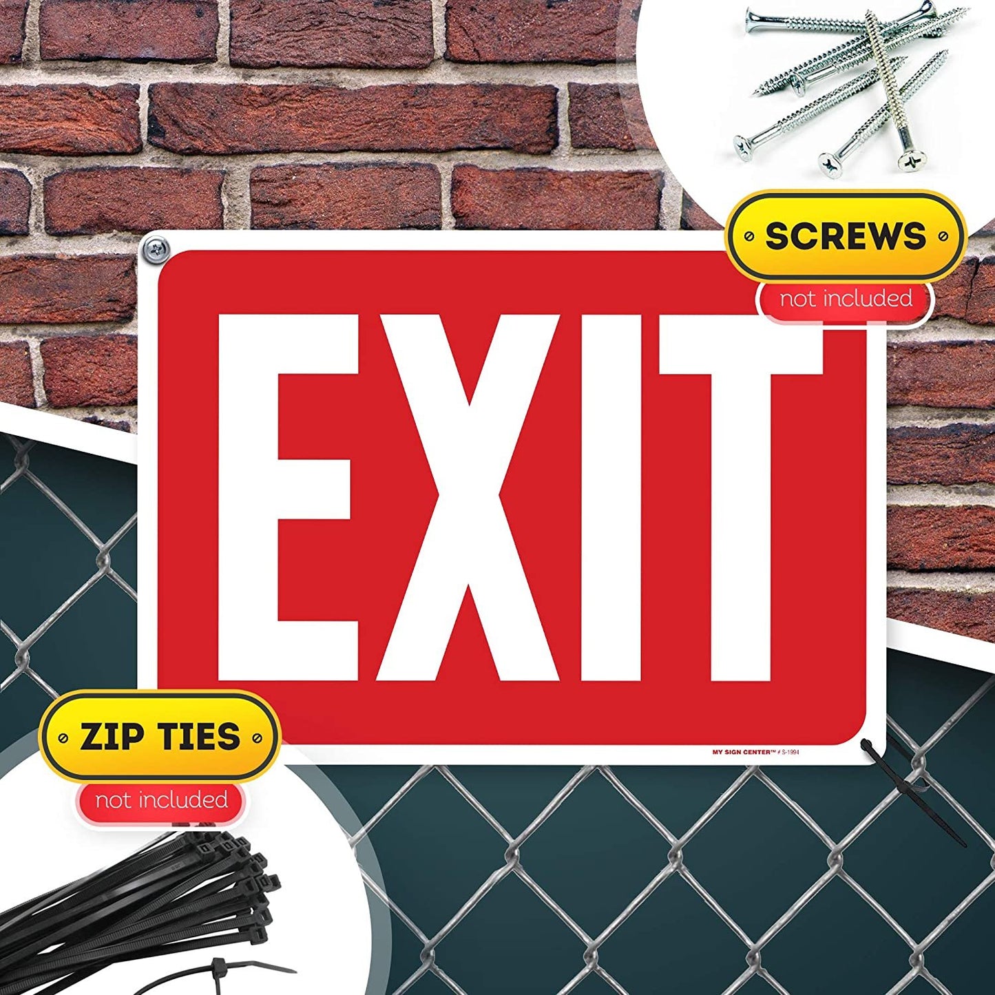 Exit Sign for Business, Store and House Door