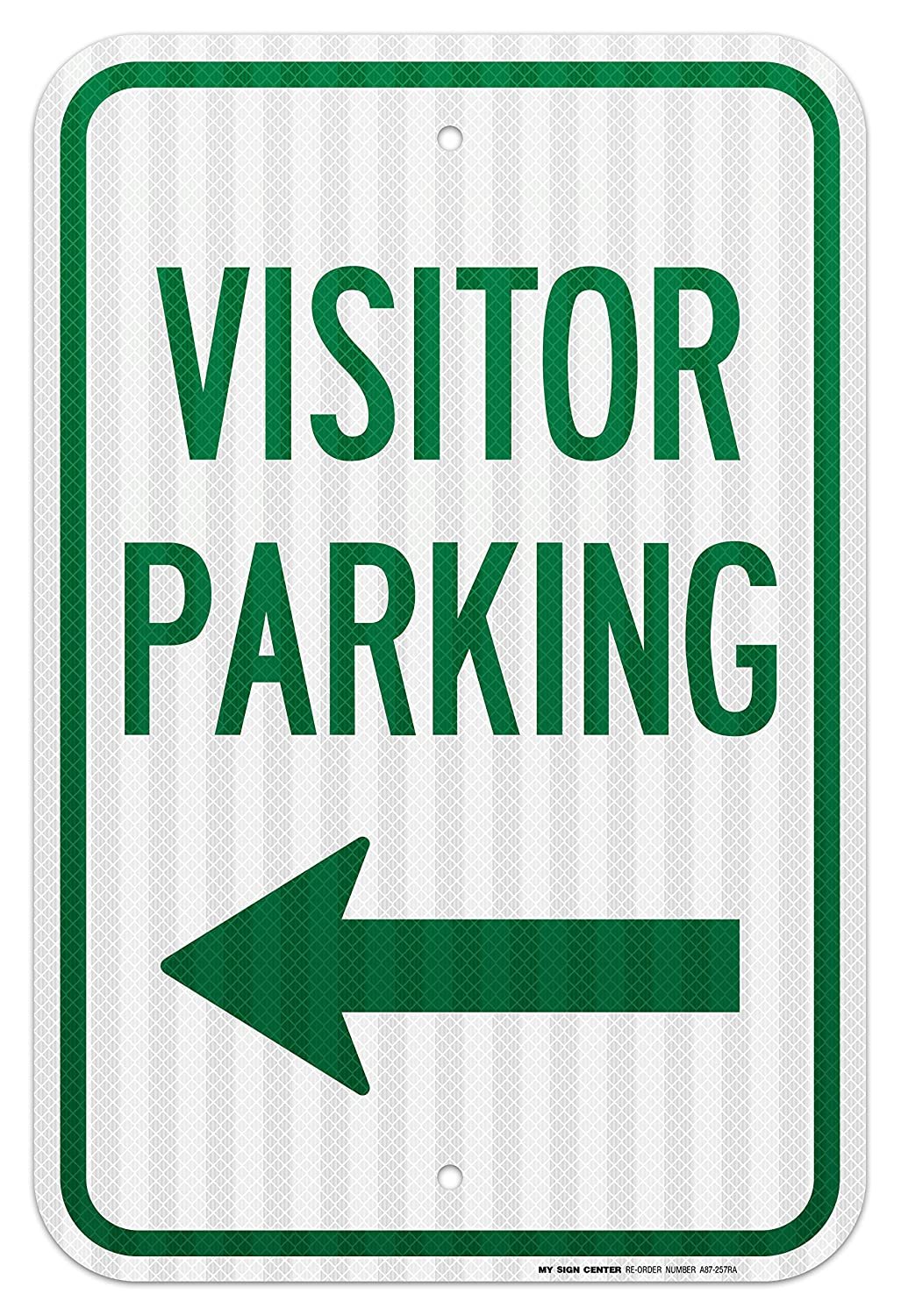 Visitor Parking with Arrow Left Sign - Traffic Signs