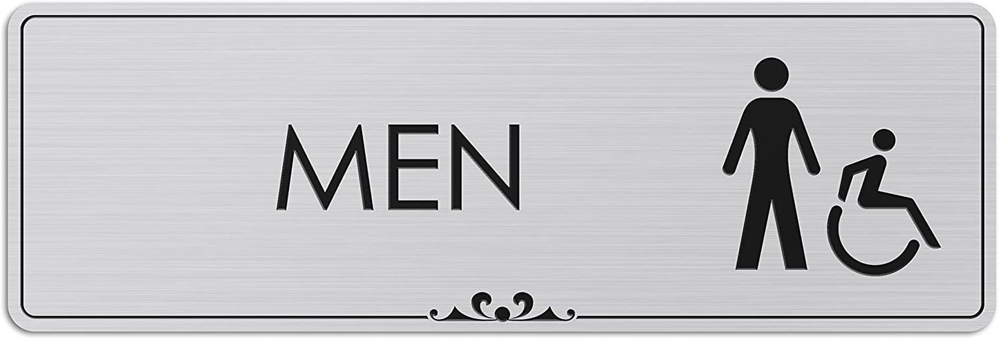 Men Restroom Accessible - Laser Engraved Sign