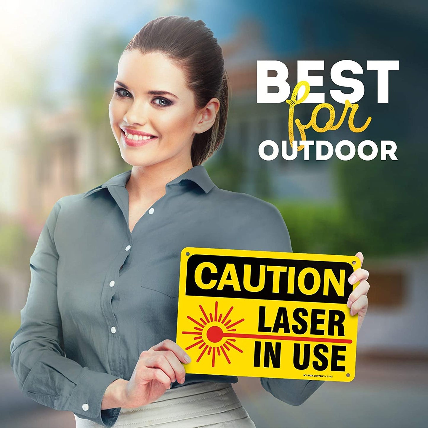 Caution Laser in Use Sign