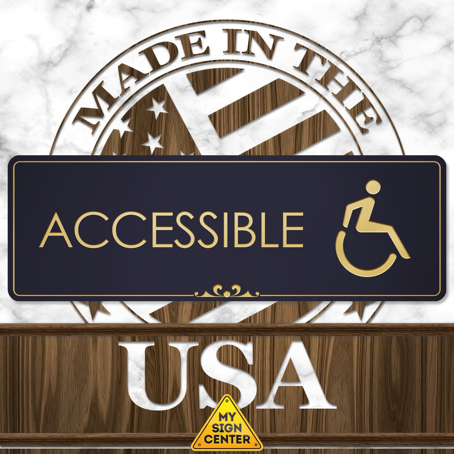 Accessible - Laser Engraved Sign