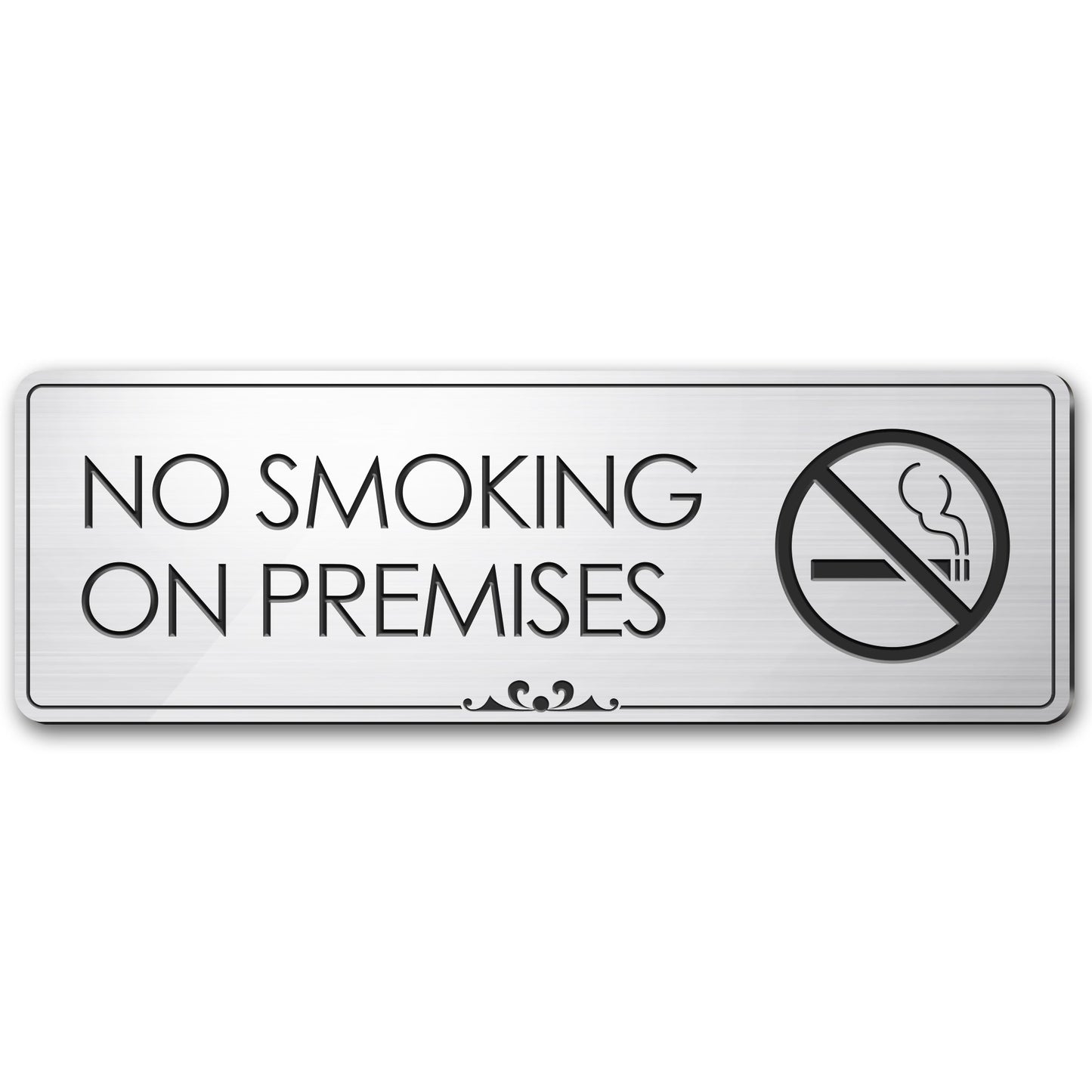 No Smoking On Premises - Laser Engraved Sign