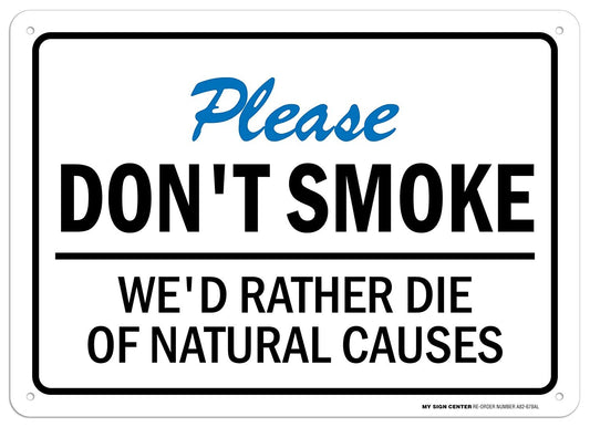 Please Don't Smoke Sign