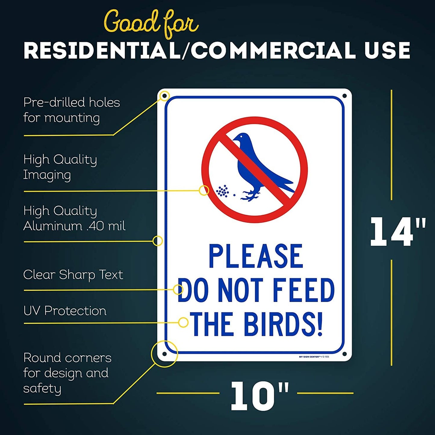 Please Do Not Feed Bird Sign