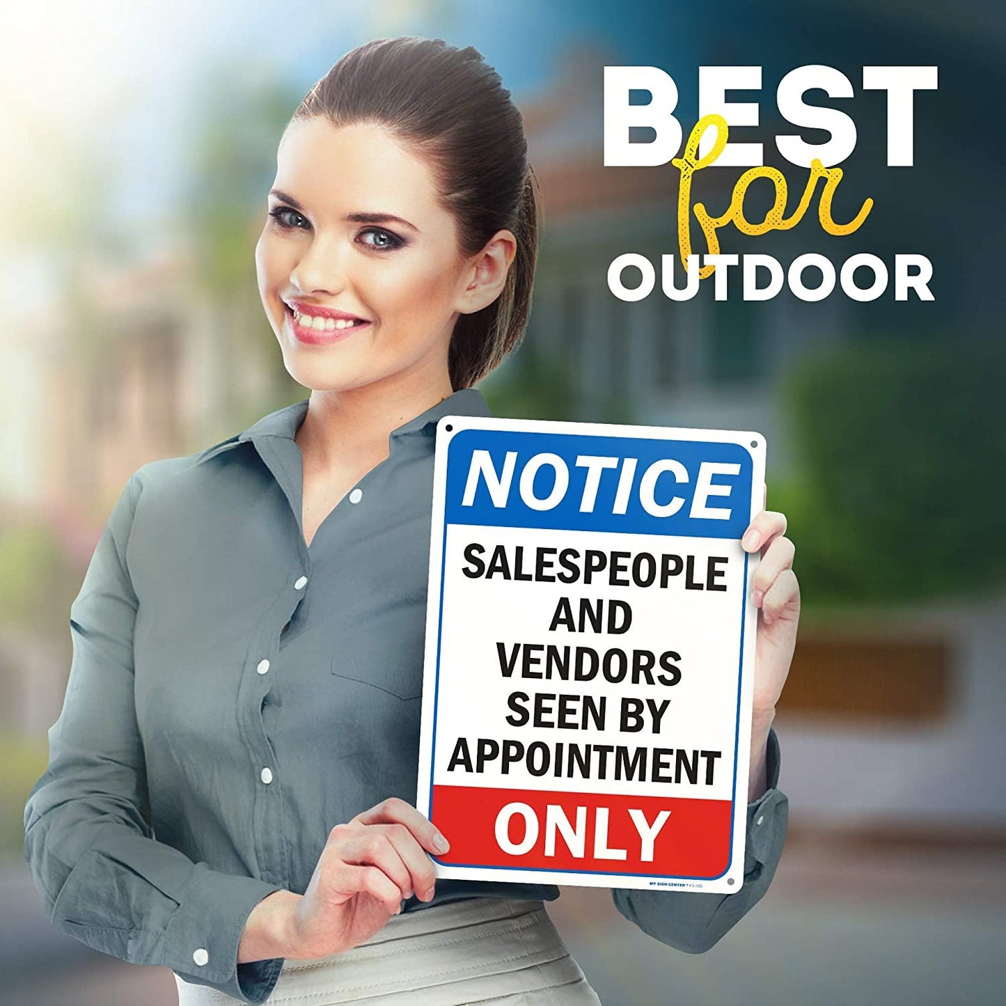 Notice Vendors and Salesman by Appointment Only Sign