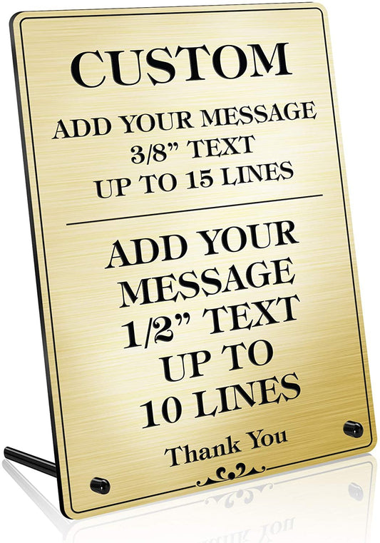 Engraved Message Holder Reception Desk Sign, Prestige Collection