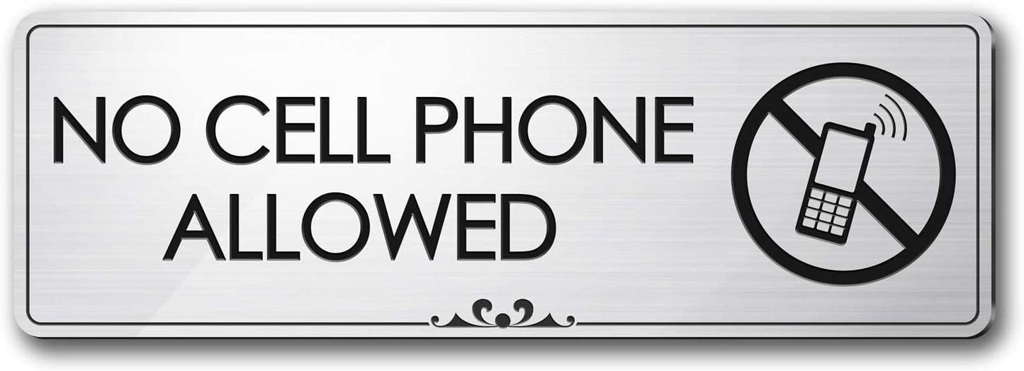 No Cellphone Allowed - Laser Engraved Sign 1