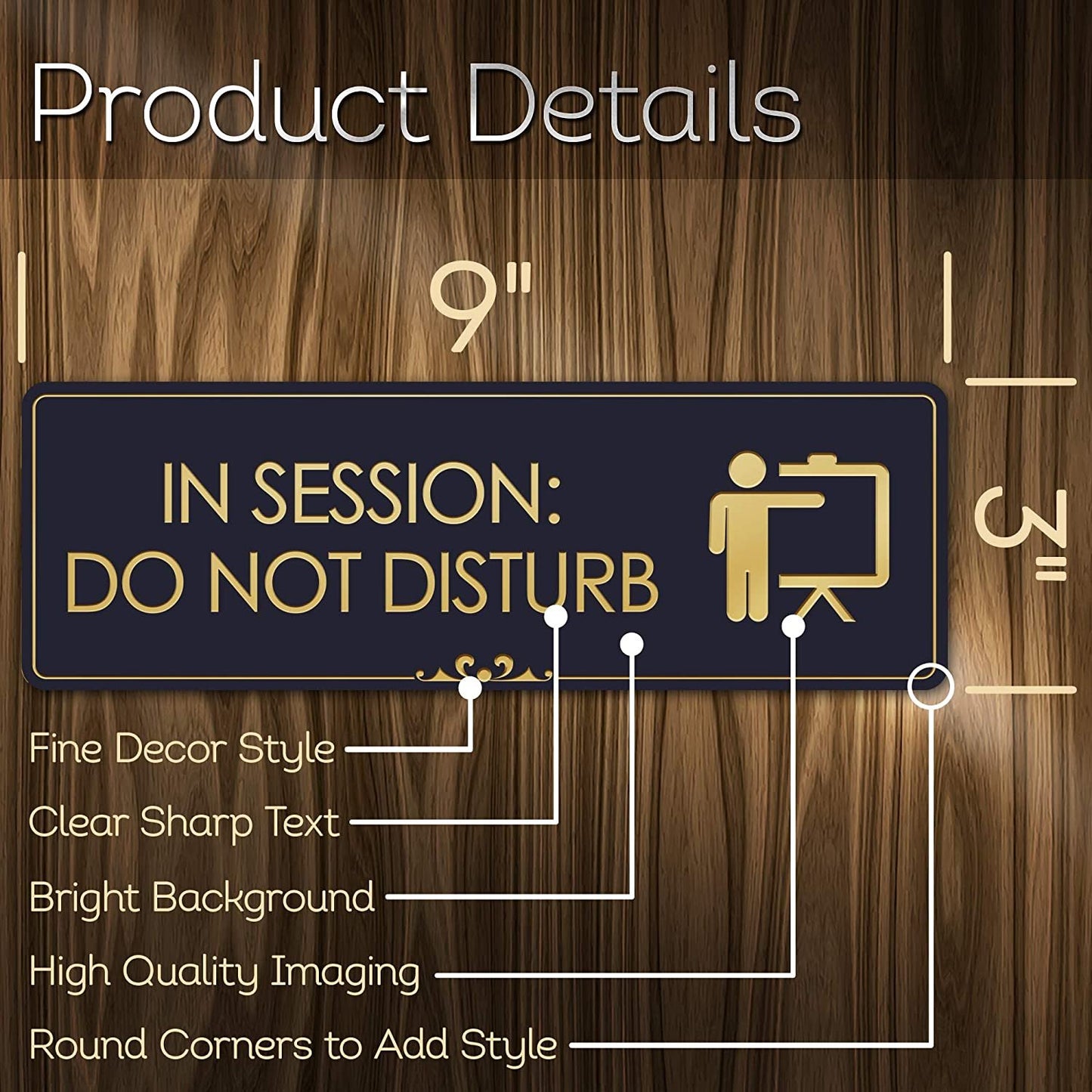 in Session Do Not Disturb - Laser Engraved Sign