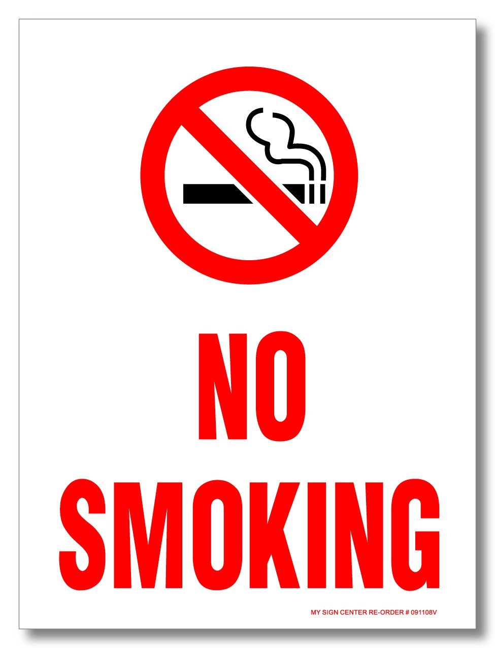 No Smoking Decal Sign (3 Pack)