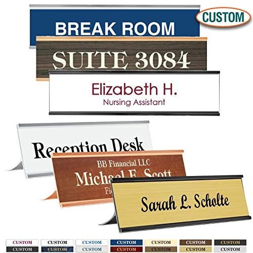 Personalized Business Desk Name Plate, Desk, Wall, Laser Engraved