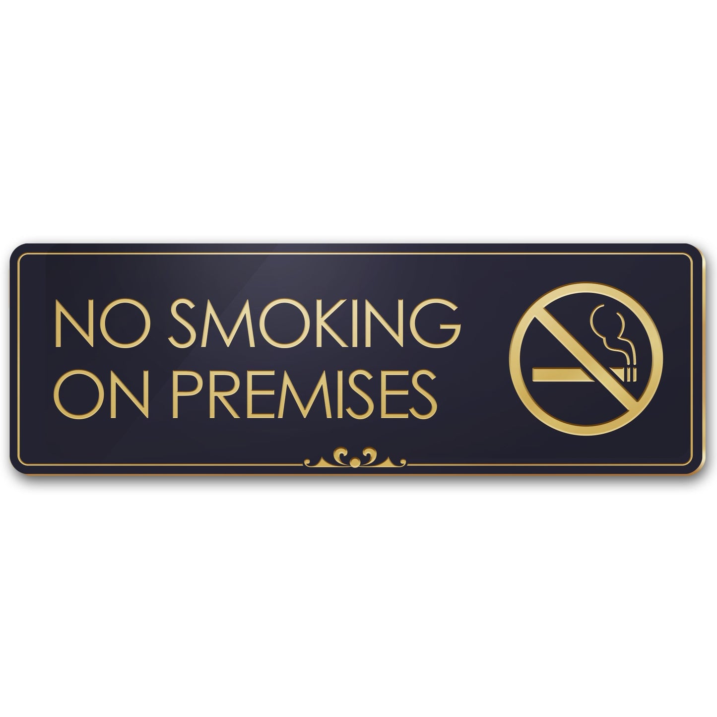 No Smoking On Premises - Laser Engraved Sign