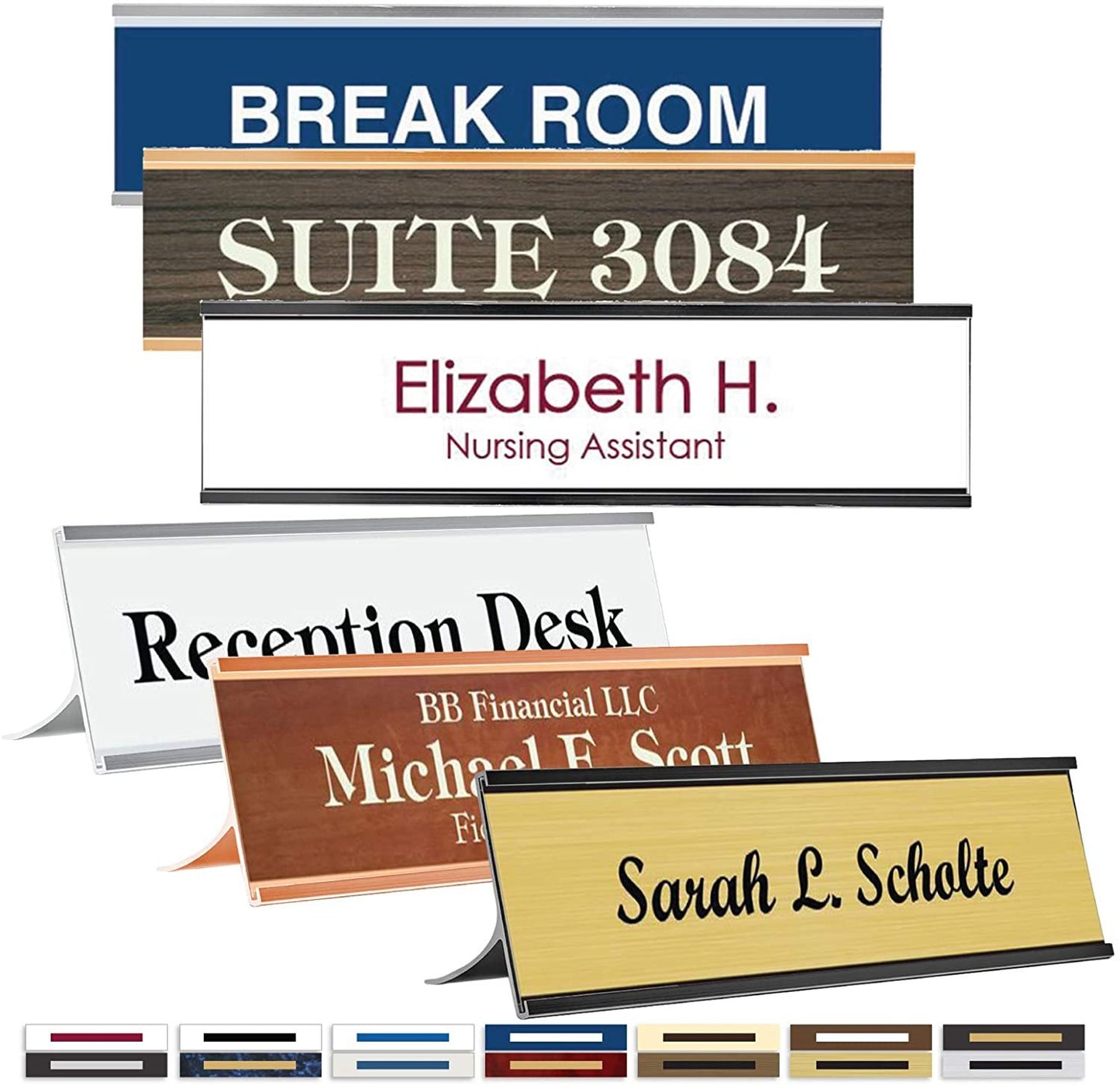 Personalized Business Desk Name Plate, Desk, Wall, Laser Engraved