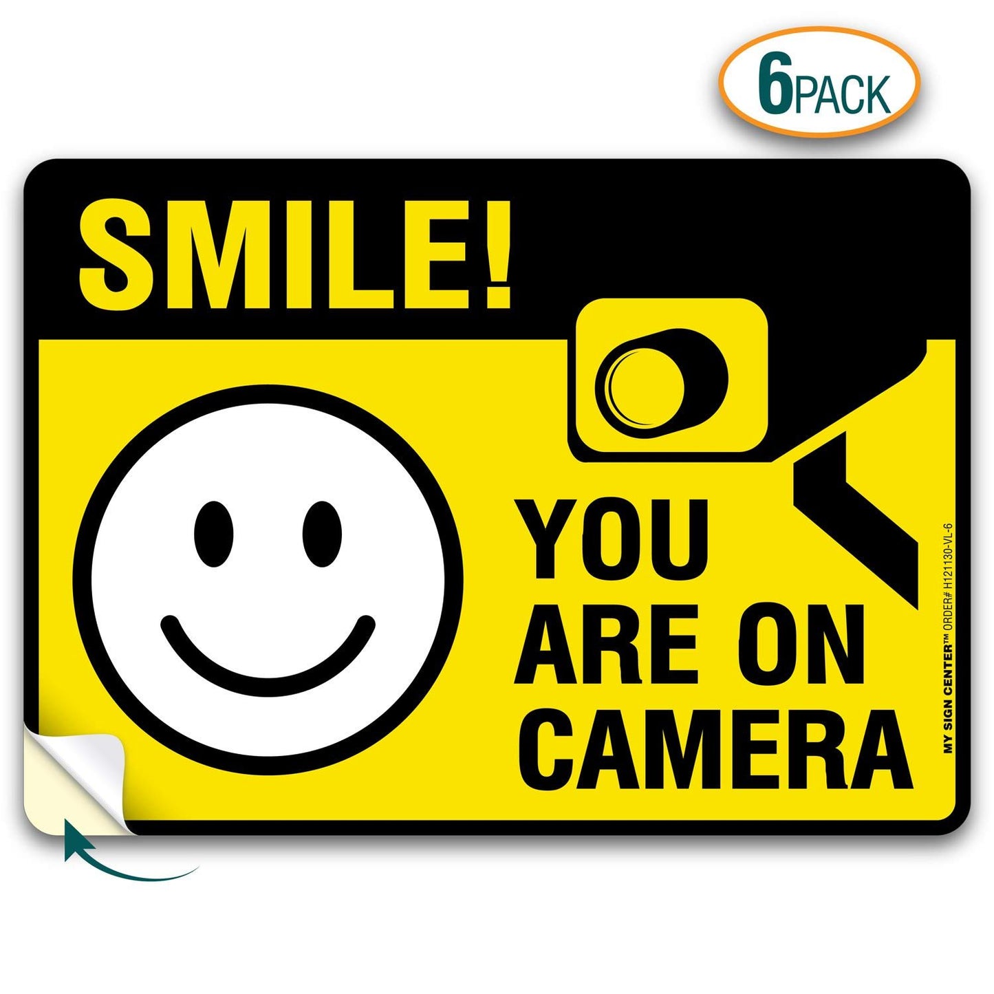 Smile You're on Camera Sticker (6 Pack)