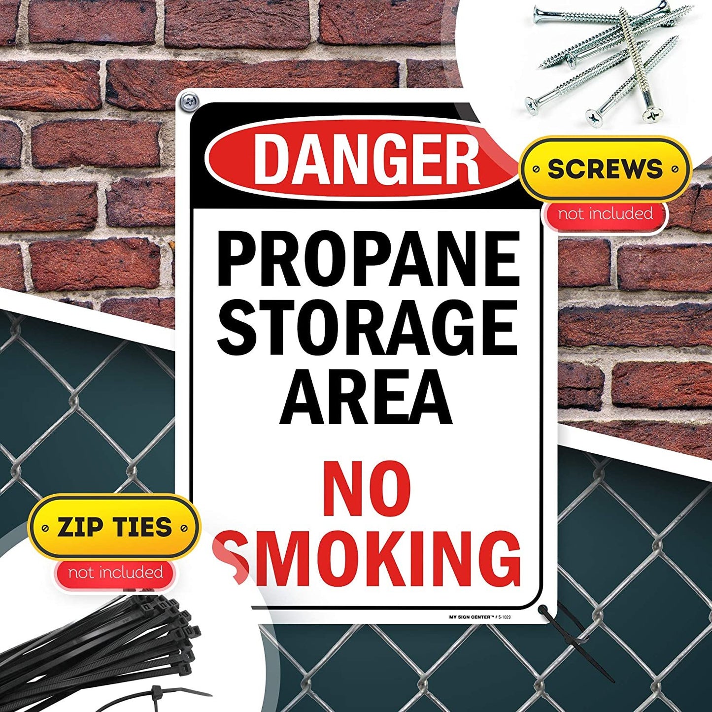 Danger Sign Propane Storage Area No Smoking