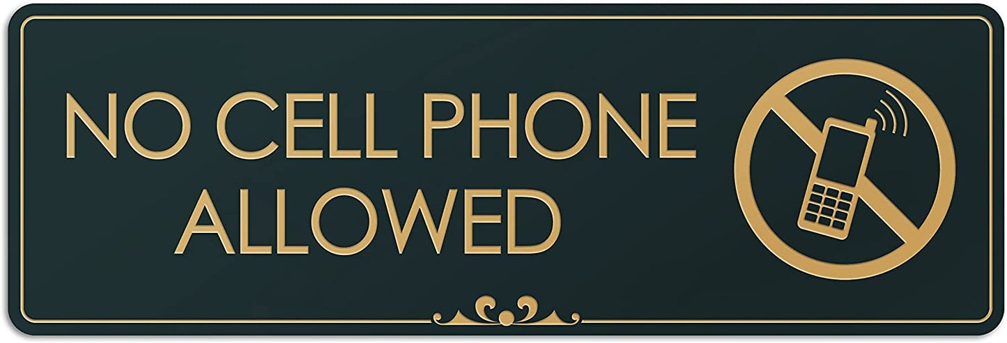 No Cellphone Allowed - Laser Engraved Sign 2