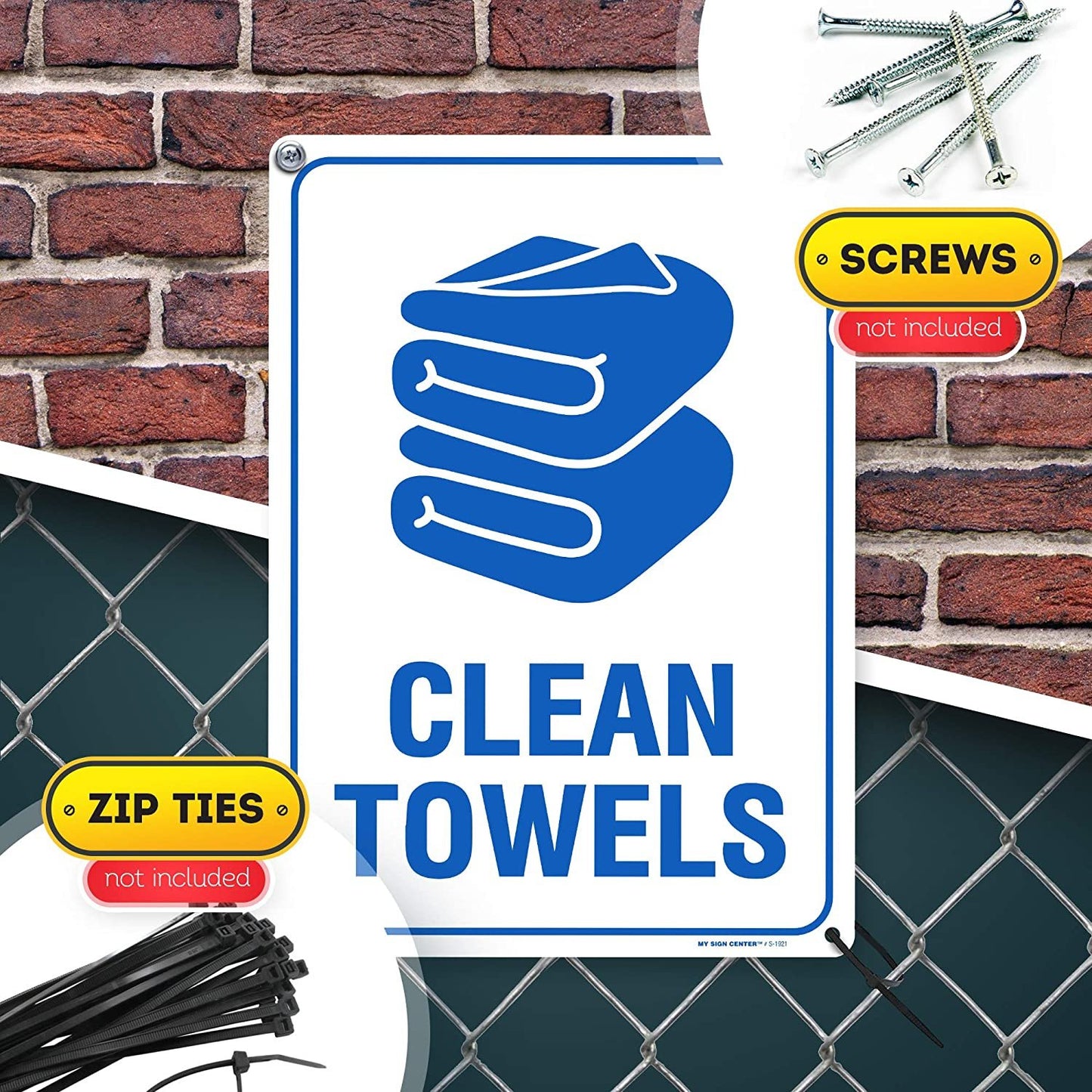 Clean Towel Pool Sign