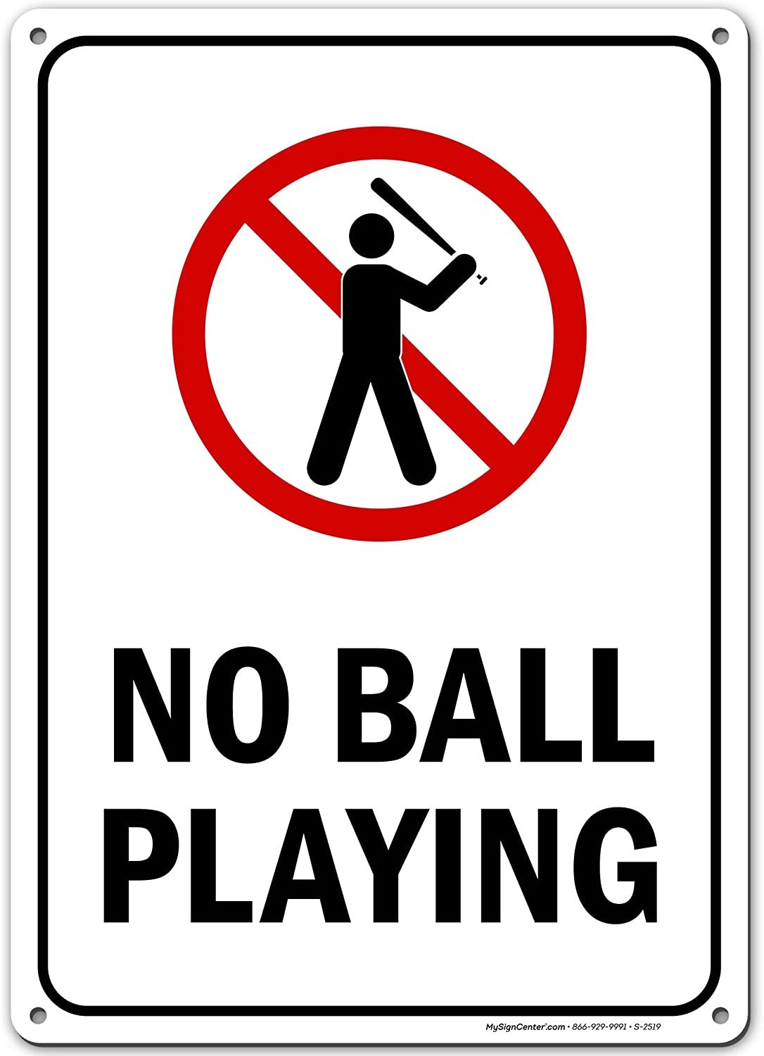 No Ball Playing Sign Playground/ Sidewalk Sign