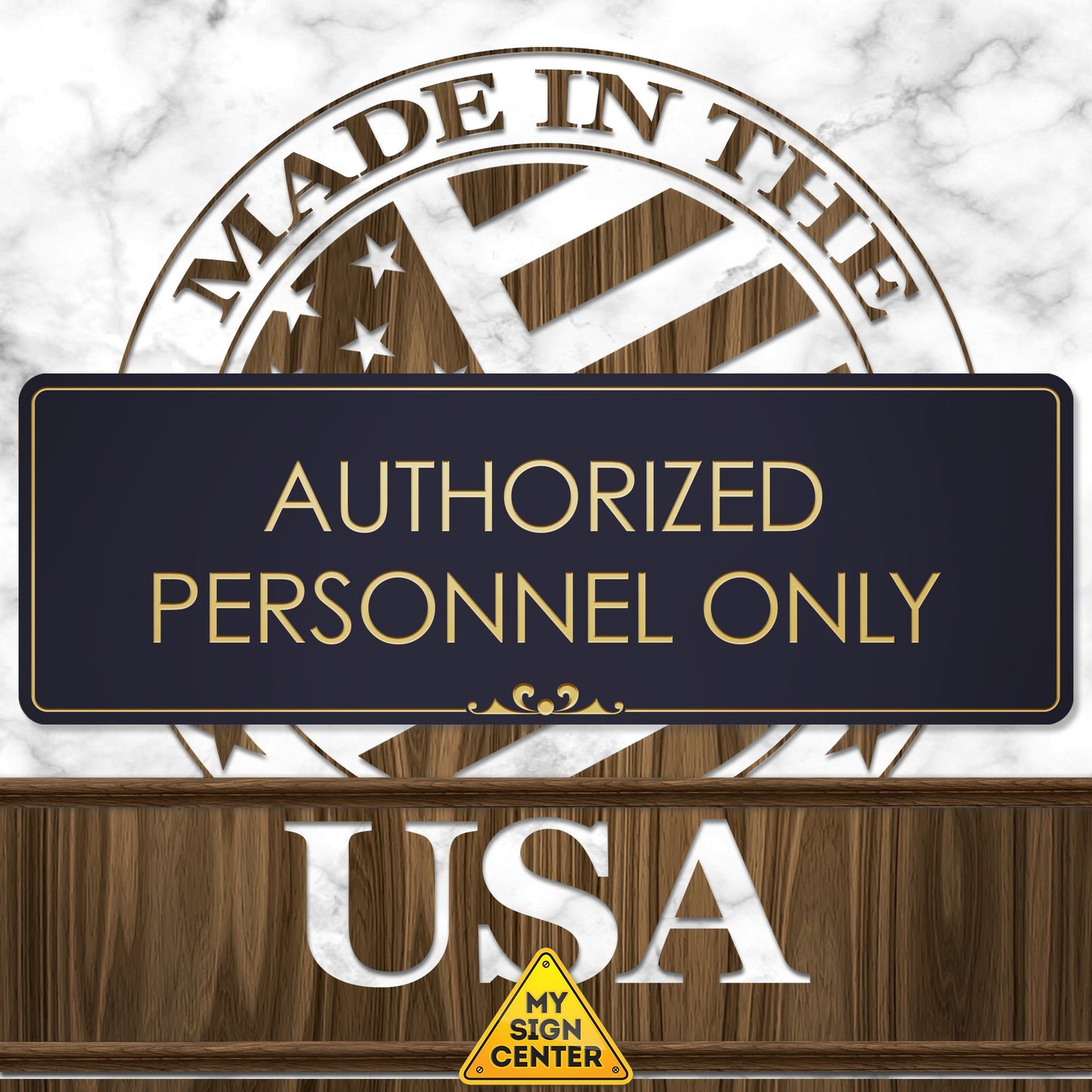 Authorized Personnel Only - Laser Engraved Sign