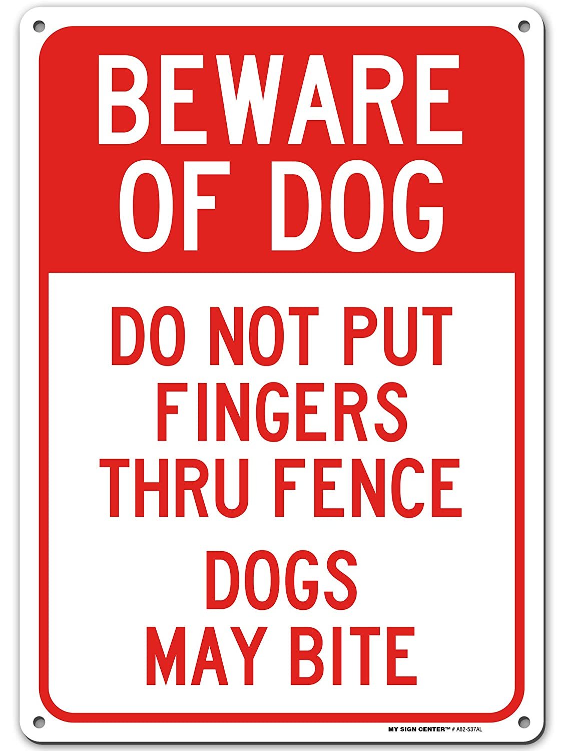 Beware of Dog Sign, Caution Dog May Bite