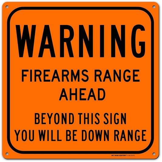 Warning Firearm Gun Shooting Range Sign