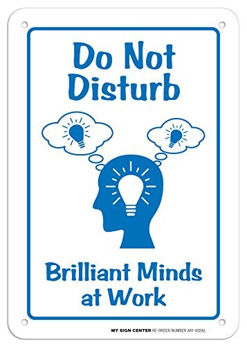 Do Not Disturb Brilliant Minds at Work Sign