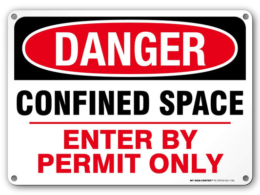 Danger Confined Space Permit Required Do Not Enter Sign by My Sign Center