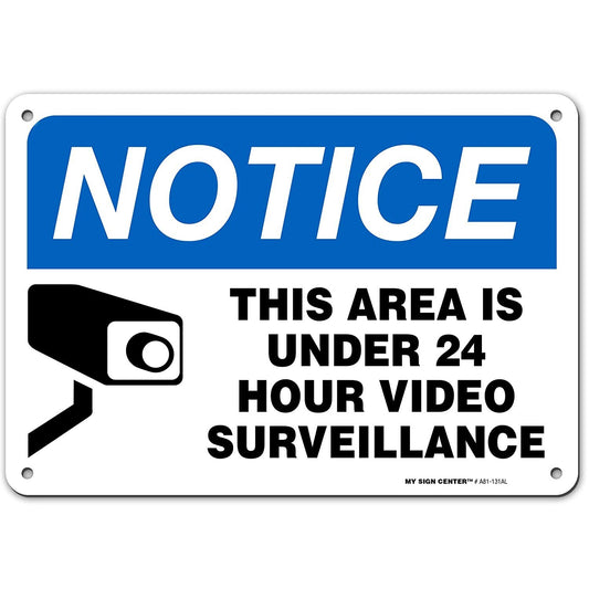 Warning Security Cameras in Use 24 Hour Video Surveillance Sign