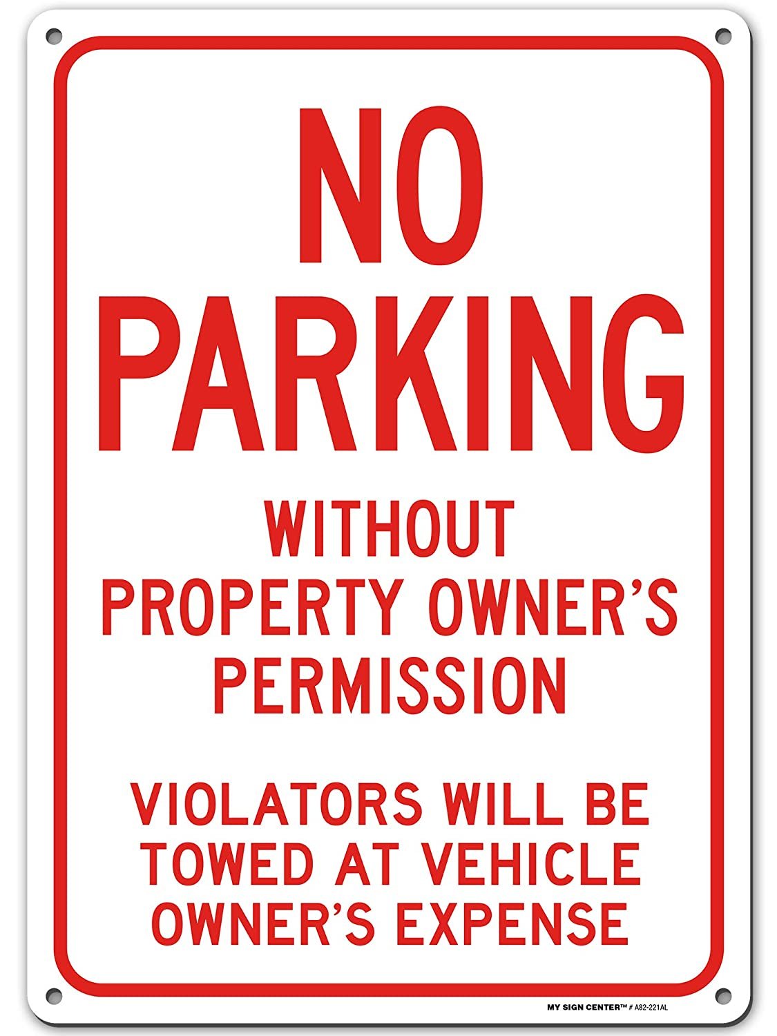Warning Sign No Parking, Unauthorized Vehicles Will Be Towed