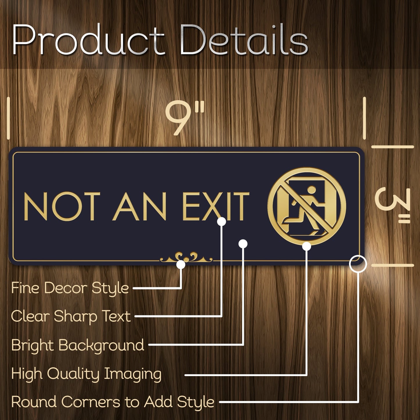 Not an Exit Sign for Business Exit Door Sign 3
