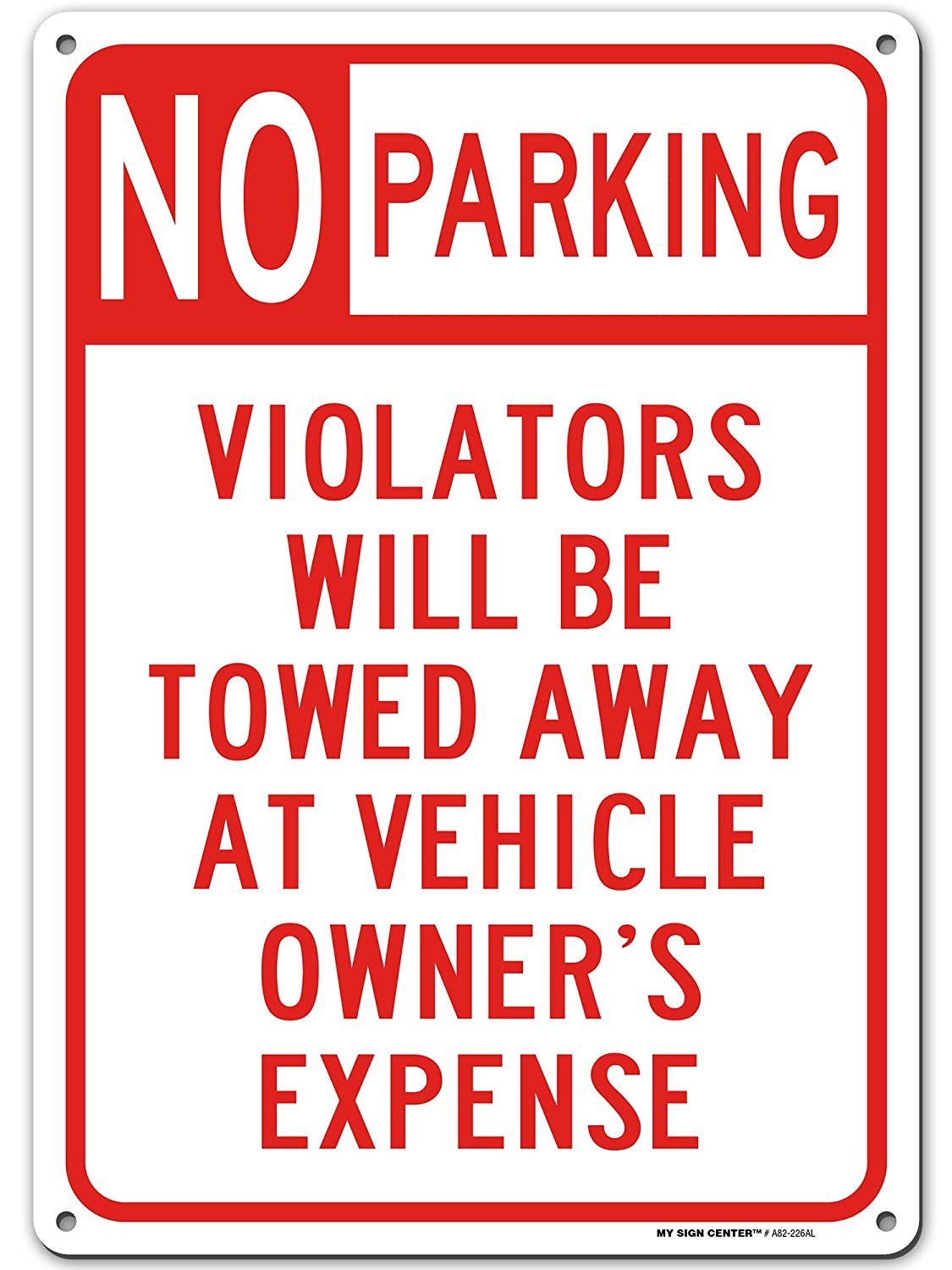 Warning No Parking Sign Unauthorized Vehicles Will be Towed