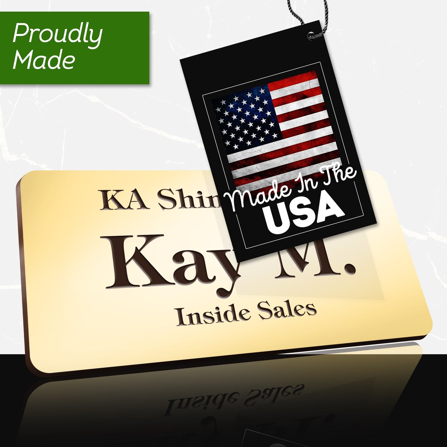 Personalized Name Tags with Pin, 1.5" x 3"