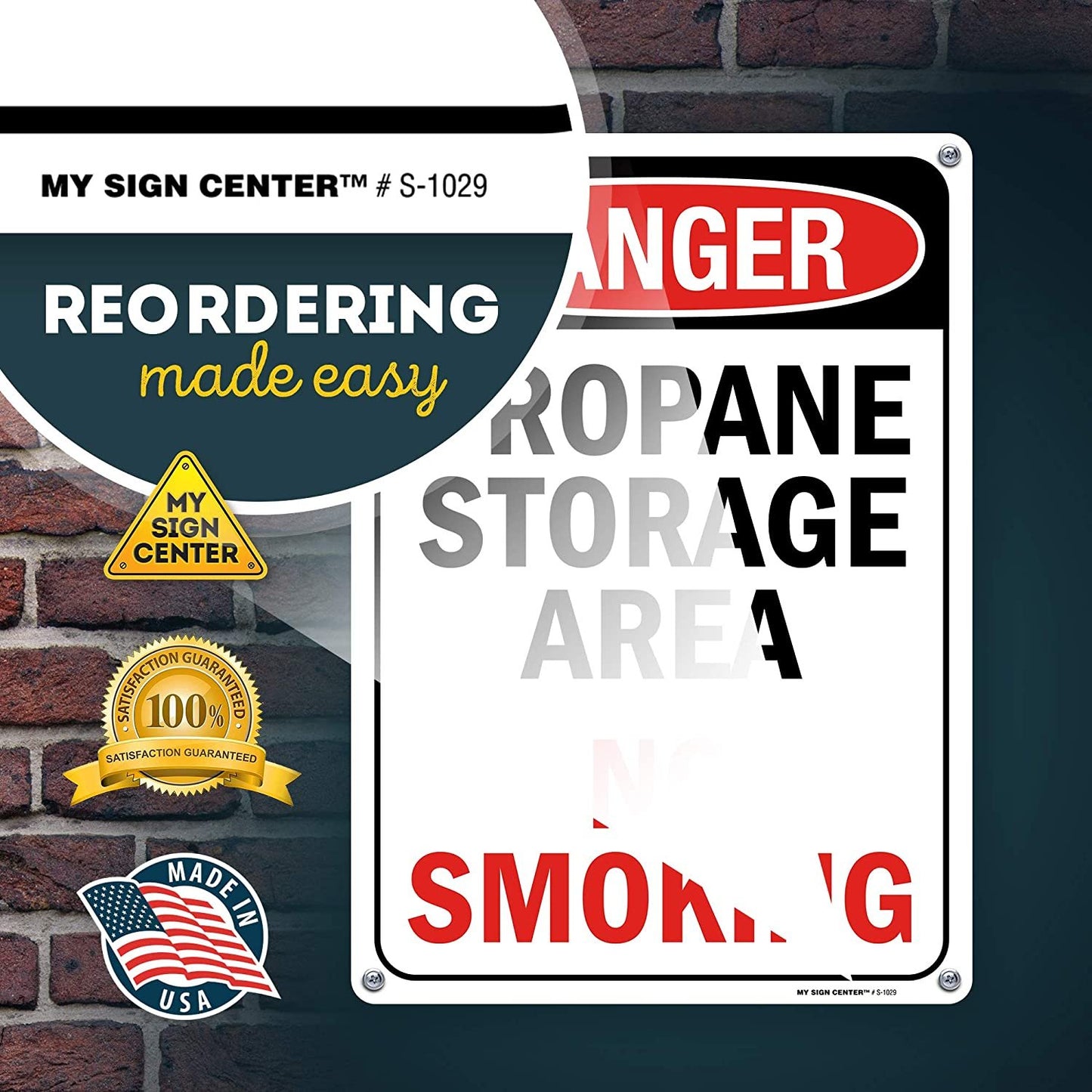 Danger Sign Propane Storage Area No Smoking