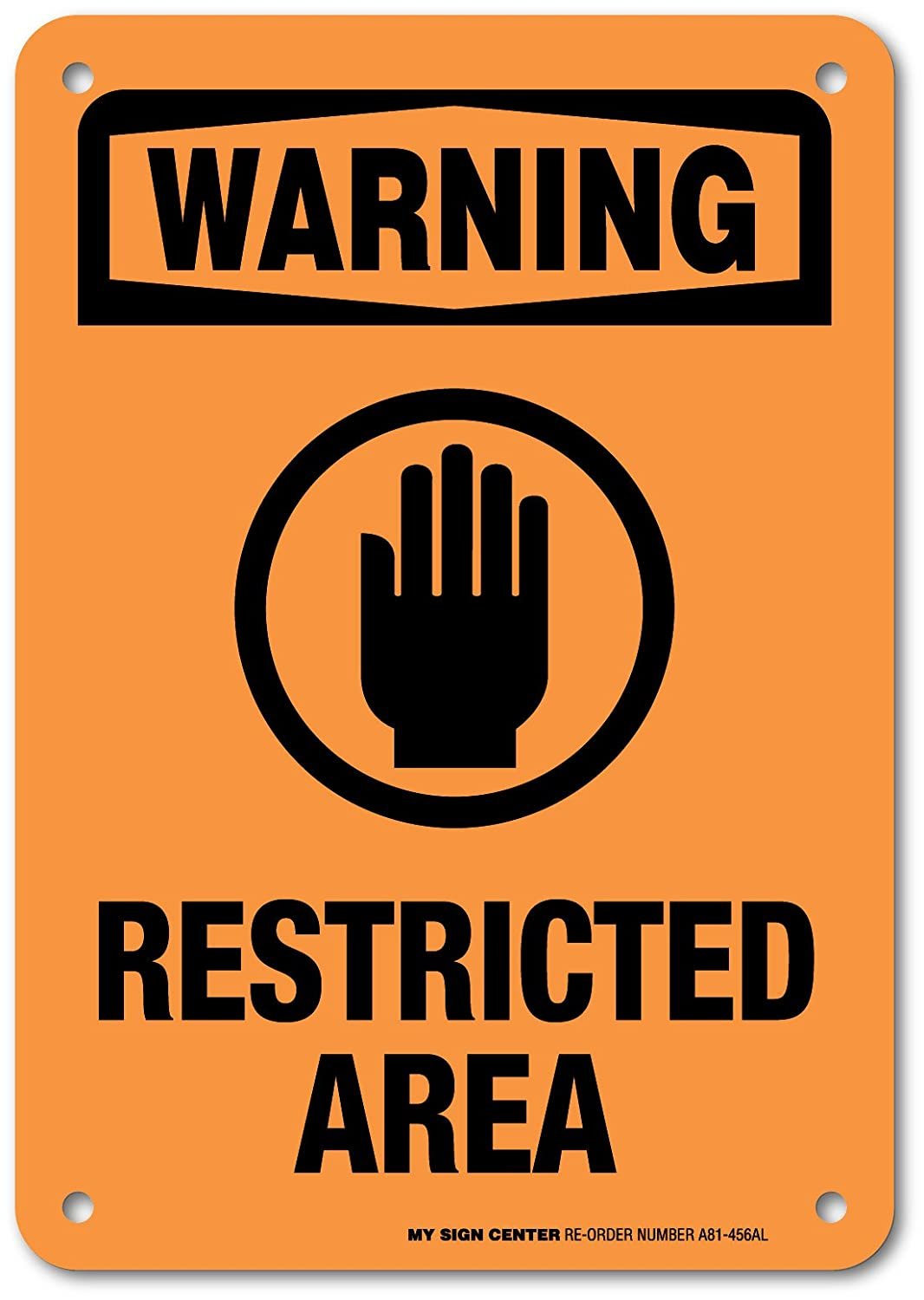 Restricted Area Warning Sign
