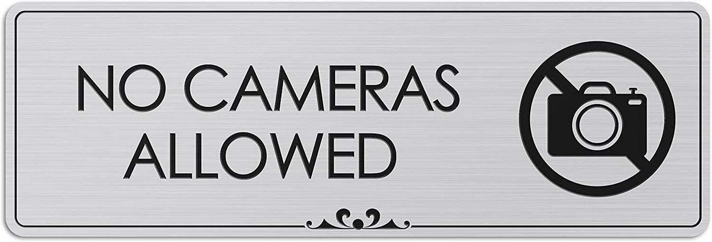 No Cameras Allowed - Laser Engraved Sign 1