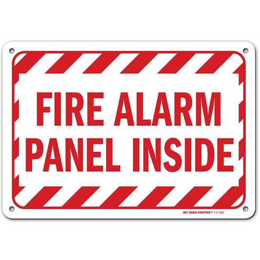 Fire Alarm Panel Inside Sign