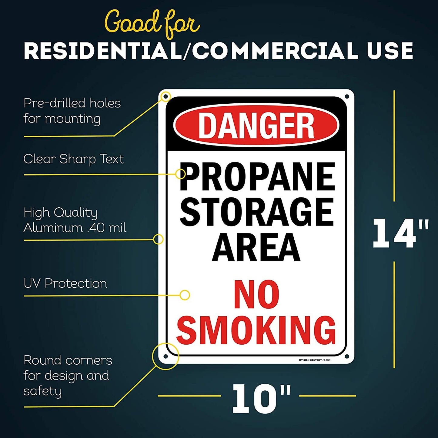 Danger Sign Propane Storage Area No Smoking